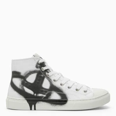 Vivienne Westwood Black/white Cotton Canvas Trainer Women