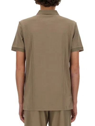 Hugo Boss Polo With Logo In Beige