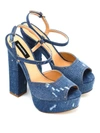 DSQUARED2 WORN EFFECT DENIM SANDALS,S17C506533 3085