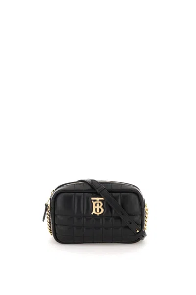 Burberry Lola Small Leather Camera Bag In Black