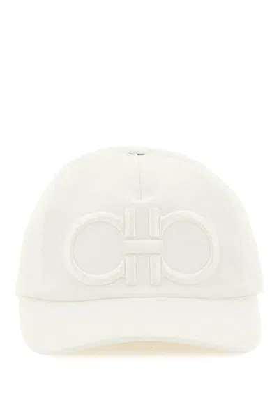 Ferragamo Gancini Baseball Cap In White