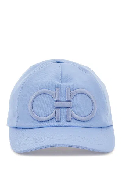 Ferragamo Gancini Baseball Cap In Blue