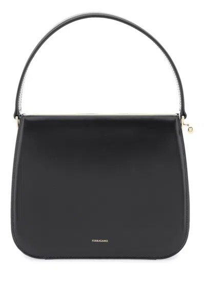 Ferragamo Woman Semi-rigid Handbag In Black