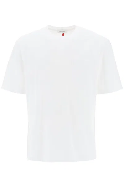 Ferragamo T-shirt With Contrasting Inlay In White