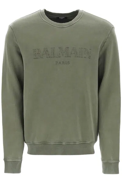 Balmain Vintage  Crewneck Sweat In Green