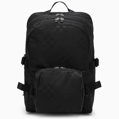 Burberry Backpack In Black Jacquard Check