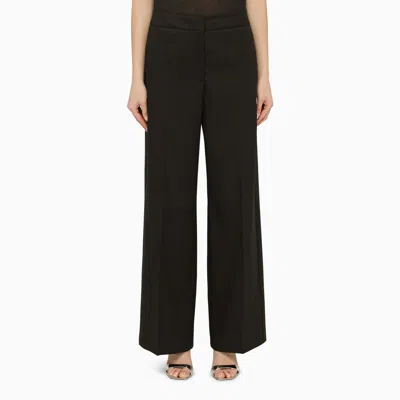 Calvin Klein Wide Leg Trousers In Black