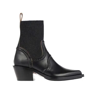 Chloé Nellie Ankle Boots In Black
