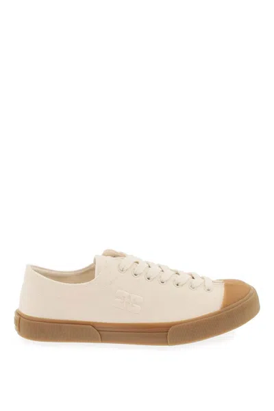 Ganni Organic Cotton Classic Sneakers In Neutro