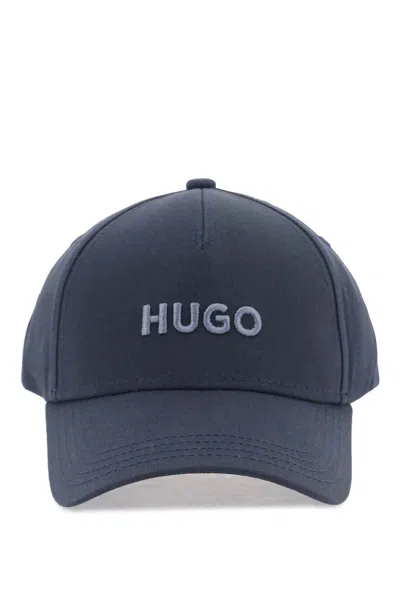 Hugo "jude Embroidered Logo Baseball Cap With In Blue