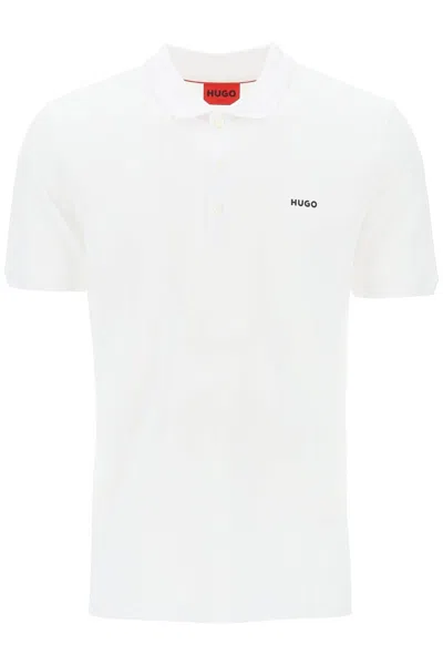Hugo Dinos Slim Fit Polo Shirt In White