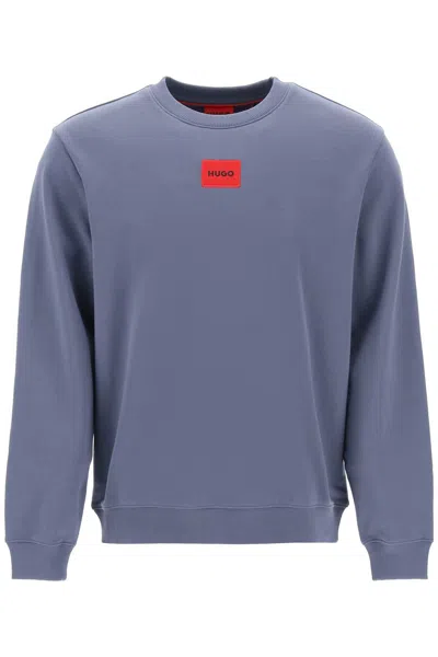 Hugo Regular Fit Light Sweatshirt In Light Blue