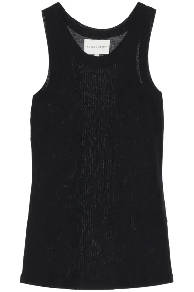 Loulou Studio "organic Mercerized Cotton Top In Black