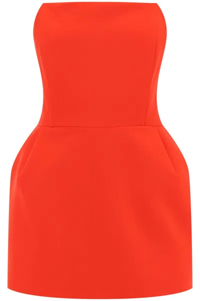 Magda Butrym Sculpted Strapless Mini Dress In Red