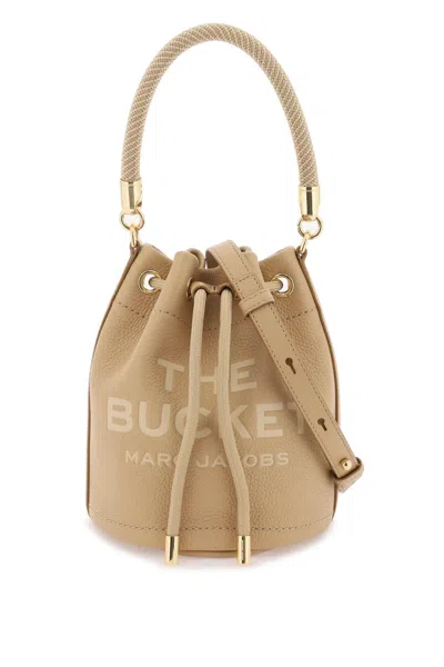 Marc Jacobs The Leather Bucket Bag In Beige