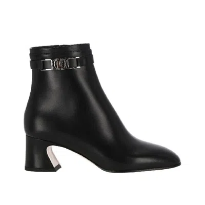 Ferragamo Salvatore  Leather Boots In Black