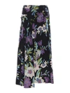 DIANE VON FURSTENBERG FLORAL SILK WRAP SKIRT,10223 CURZB