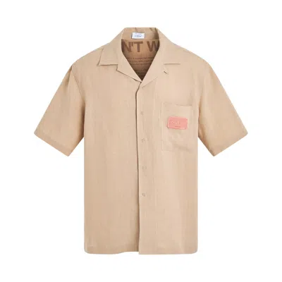 Off-white Linen Holiday Shirt In Neutral