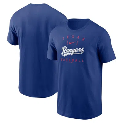 Nike Royal Texas Rangers Home Team Athletic Arch T-shirt In Blue