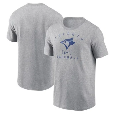 Nike Heather Grey Toronto Blue Jays Home Team Athletic Arch T-shirt In Grey