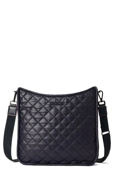 Mz Wallace Metro Box Quilted Crossbody Bag In Black/black