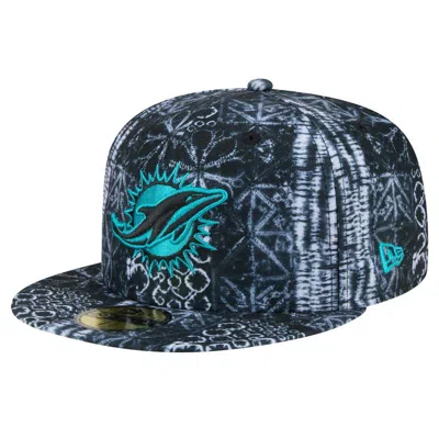 New Era Black Miami Dolphins Shibori 59fifty Fitted Hat