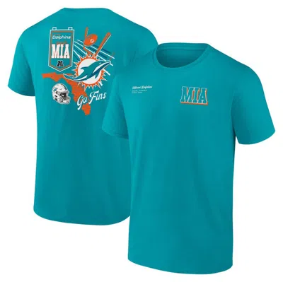 Fanatics Branded Aqua Miami Dolphins Split Zone T-shirt
