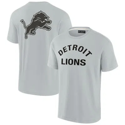 Fanatics Signature Unisex  Gray Detroit Lions Super Soft Short Sleeve T-shirt
