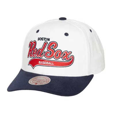 Mitchell & Ness Mitchell Ness Men's White Boston Red Sox Cooperstown Collection Tail Sweep Pro Snapback Hat