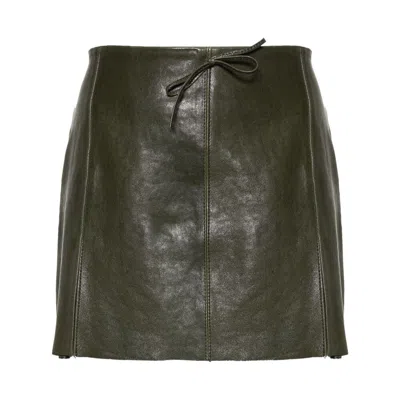 Paloma Wool Leather Skirts In Green