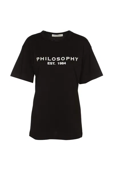 Philosophy Di Lorenzo Serafini Logo Printed Crewneck T In Black