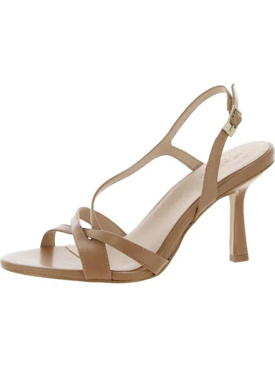 27 Edit Vanity Womens Leather Strappy Heels In Beige