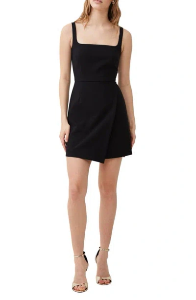 French Connection Whisper Sleeveless Mini Dress In Blackout