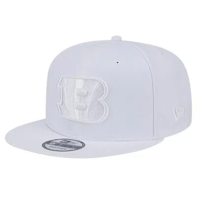 New Era Cincinnati Bengals Main White On White 9fifty Snapback Hat