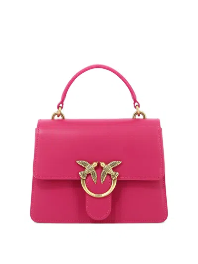 Pinko Mini Love One Top Handle Light Bag In Fuchsia