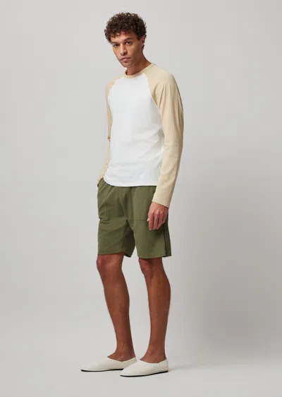 Atm Anthony Thomas Melillo Pique Shorts With Tipping In Army