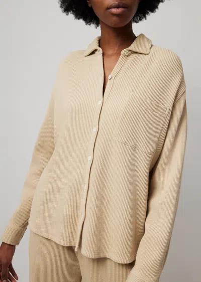 Atm Anthony Thomas Melillo Waffle Long Sleeve Top In Shiitake