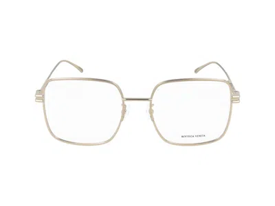Bottega Veneta Eyeglasses In Gold Gold Transparent