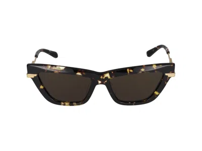 Bottega Veneta Sunglasses In Havana Gold Brown