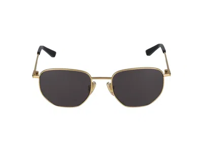 Bottega Veneta Sunglasses In Gold Gold Grey