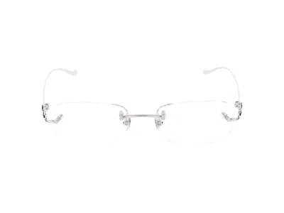 Cartier Eyeglasses In Silver Silver Transparent