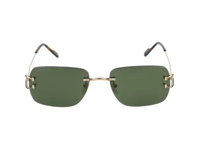 Cartier Sunglasses In Gold Gold Green