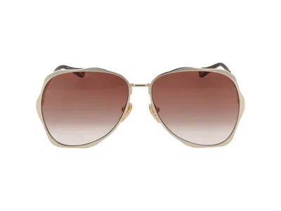 Chloé Sunglasses In Gold Gold Orange