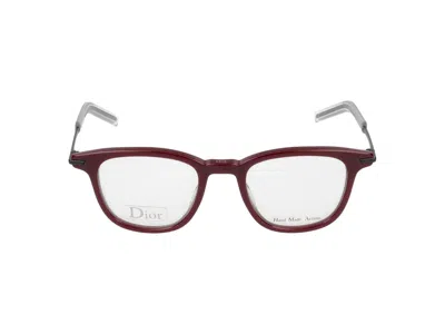 Dior Eyeglasses In Opal Burgundy Matt Black