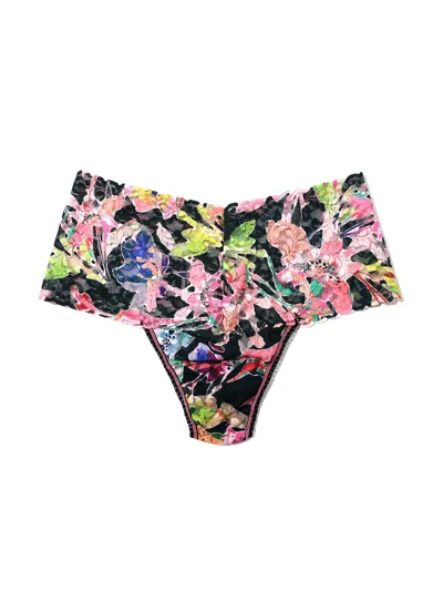 Hanky Panky Printed Retro Lace Thong In Multicolor