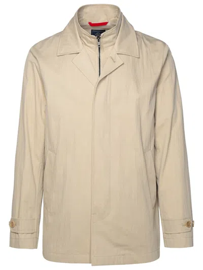 Fay Man  'morning' Beige Polyamide Jacket In Cream