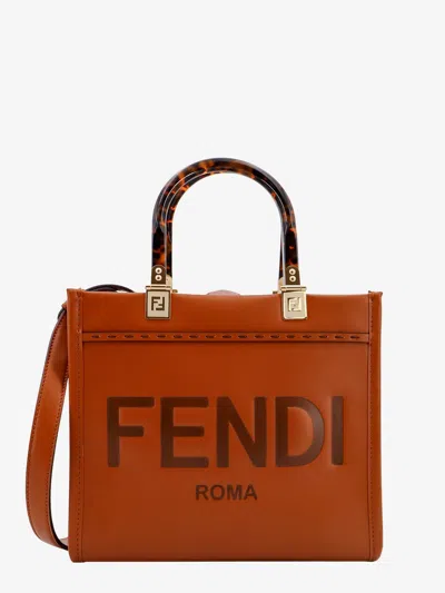 Fendi Woman Sunshine Woman Brown Handbags