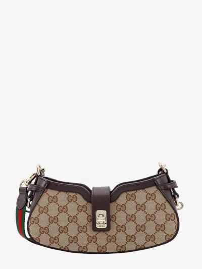 Gucci Woman Moon Side Woman Brown Shoulder Bags