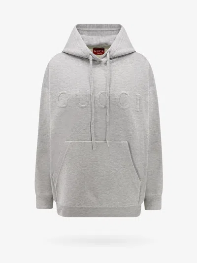 Gucci Woman Sweatshirt Woman Grey Sweatshirts In Gray