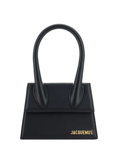 Jacquemus Le Chiquito Moyen Leather Shoulder Bag In Black